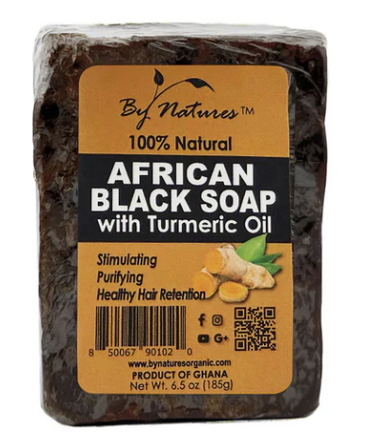 BY NATURES African Black Soap-Turmeric ( 6.5oz)